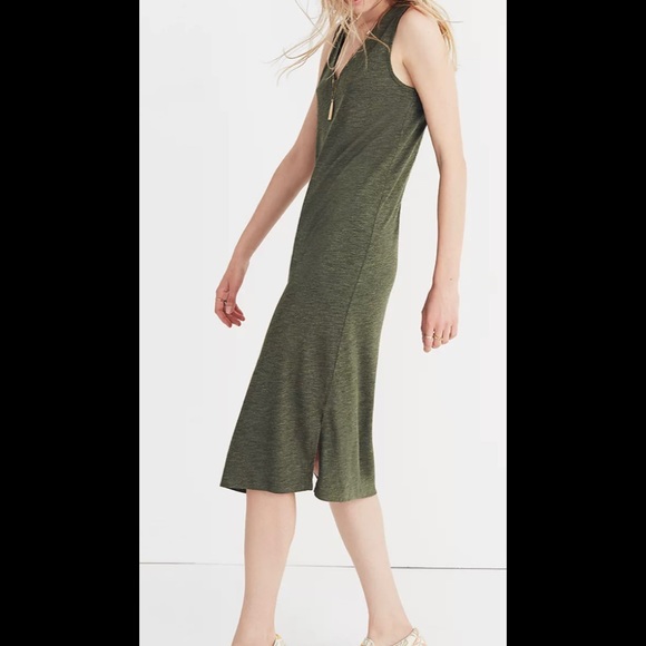 Madewell V-Neck Jersey Tank Dress - Picture 2 of 4